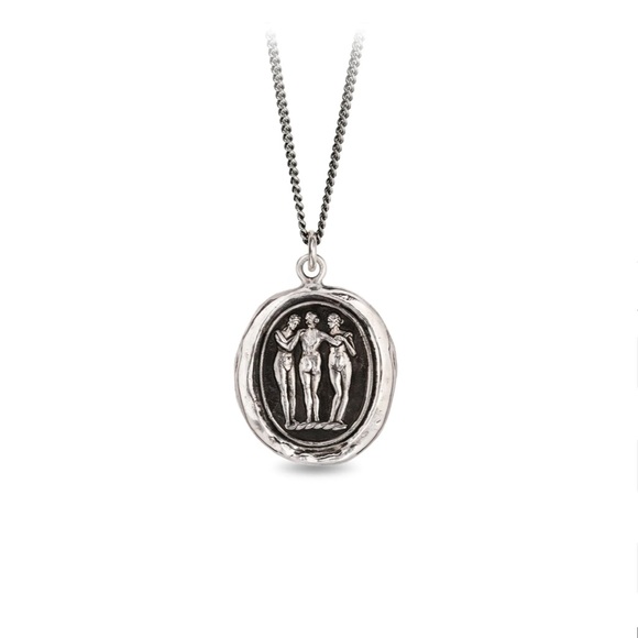 Pyrrha Three Graces Talisman + 20” Fine Curb Chain | Sterling Silver | Vancouver - Picture 2 of 10